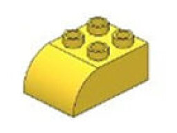 L-W Toys Junior Kostka 2x2 zaoblená žlutá